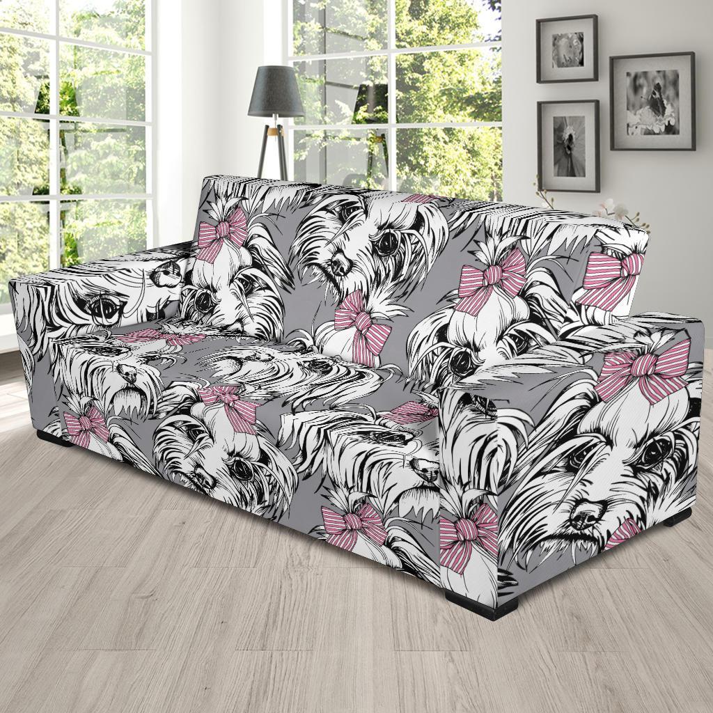 Maltese Puppy Dog Pattern Print Sofa Covers-grizzshop