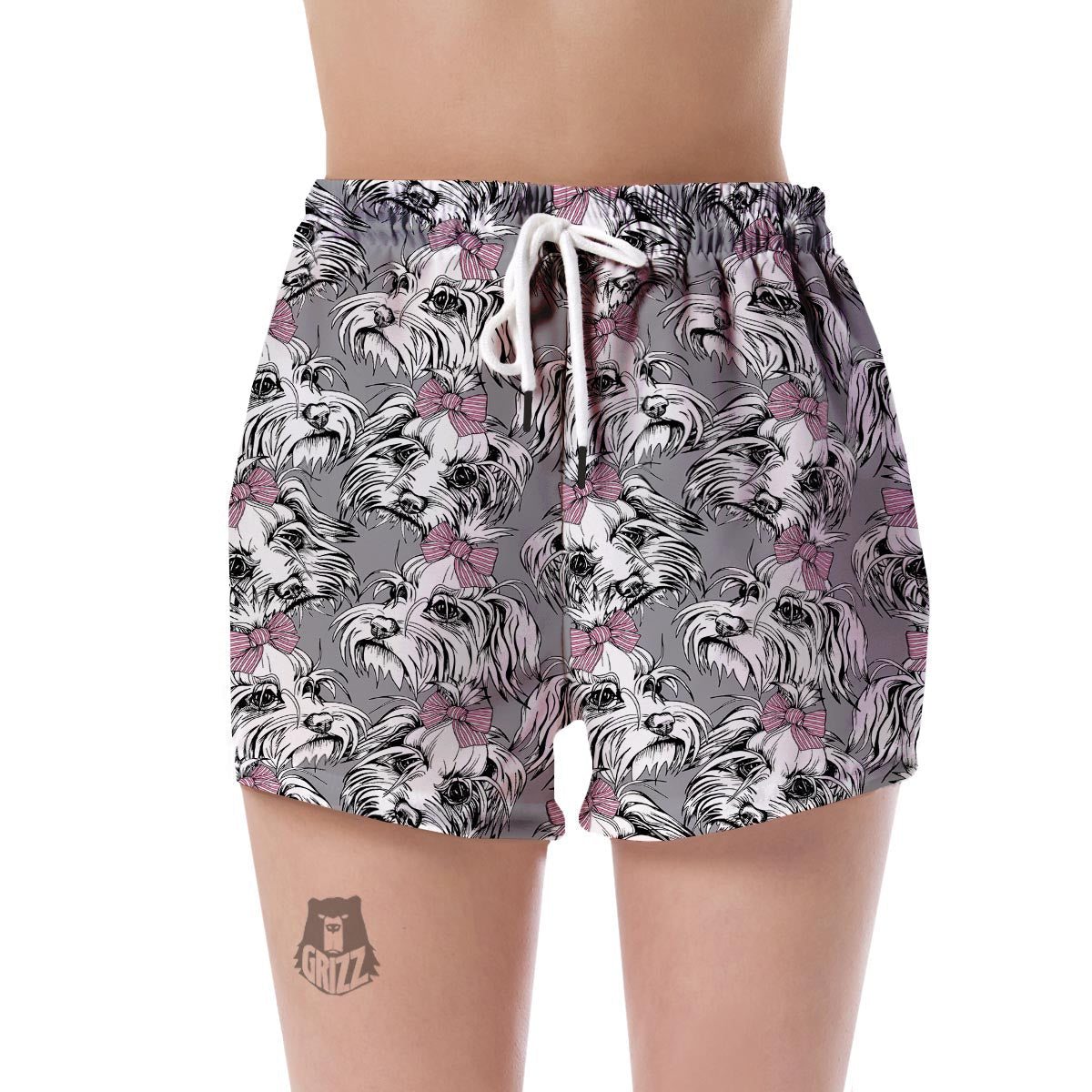 Maltese Puppy Dog Pattern Print Women's Shorts-grizzshop