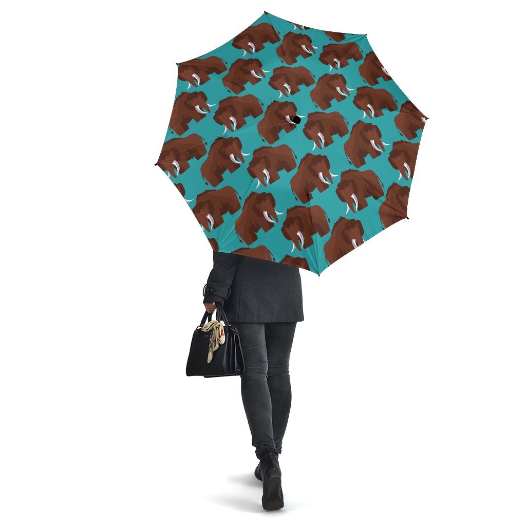 Mammoth Blue Pattern Print Automatic Foldable Umbrella-grizzshop