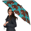 Mammoth Blue Pattern Print Automatic Foldable Umbrella-grizzshop