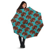 Mammoth Blue Pattern Print Automatic Foldable Umbrella-grizzshop