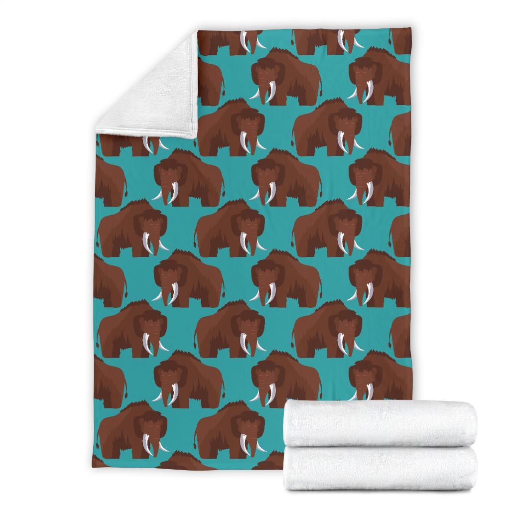 Mammoth Blue Pattern Print Blanket-grizzshop