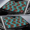 Mammoth Blue Pattern Print Car Sun Shade-grizzshop