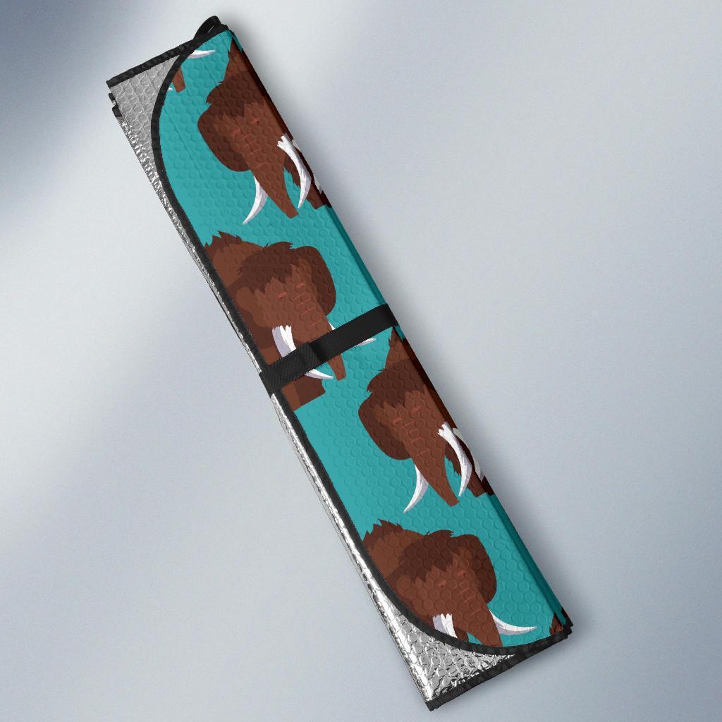 Mammoth Blue Pattern Print Car Sun Shade-grizzshop
