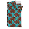 Mammoth Blue Pattern Print Duvet Cover Bedding Set-grizzshop