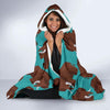 Mammoth Blue Pattern Print Hooded Blanket-grizzshop