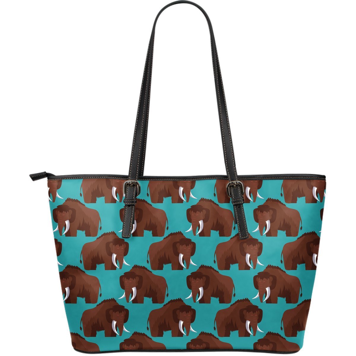 Mammoth Blue Pattern Print Leather Tote Bag-grizzshop