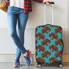 Mammoth Blue Pattern Print Luggage Cover Protector-grizzshop