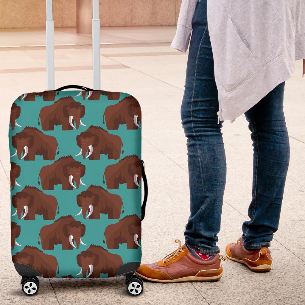 Mammoth Blue Pattern Print Luggage Cover Protector-grizzshop