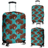 Mammoth Blue Pattern Print Luggage Cover Protector-grizzshop