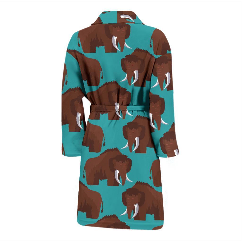 Mammoth Blue Pattern Print Men Long Robe-grizzshop