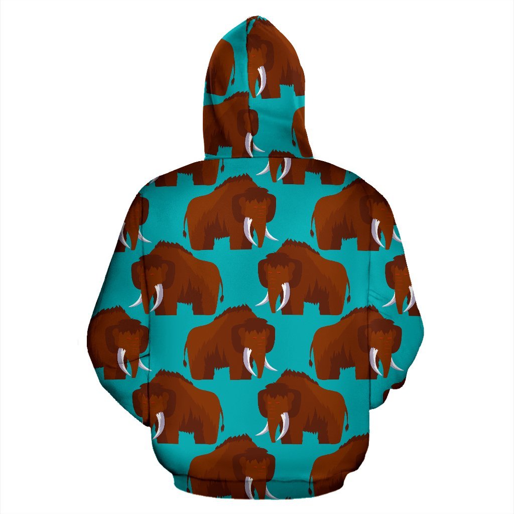 Mammoth Blue Pattern Print Men Women Pullover Hoodie-grizzshop