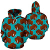 Mammoth Blue Pattern Print Men Women Pullover Hoodie-grizzshop