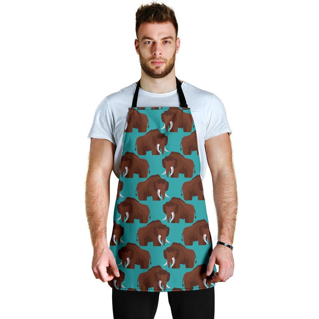Mammoth Blue Pattern Print Men's Apron-grizzshop