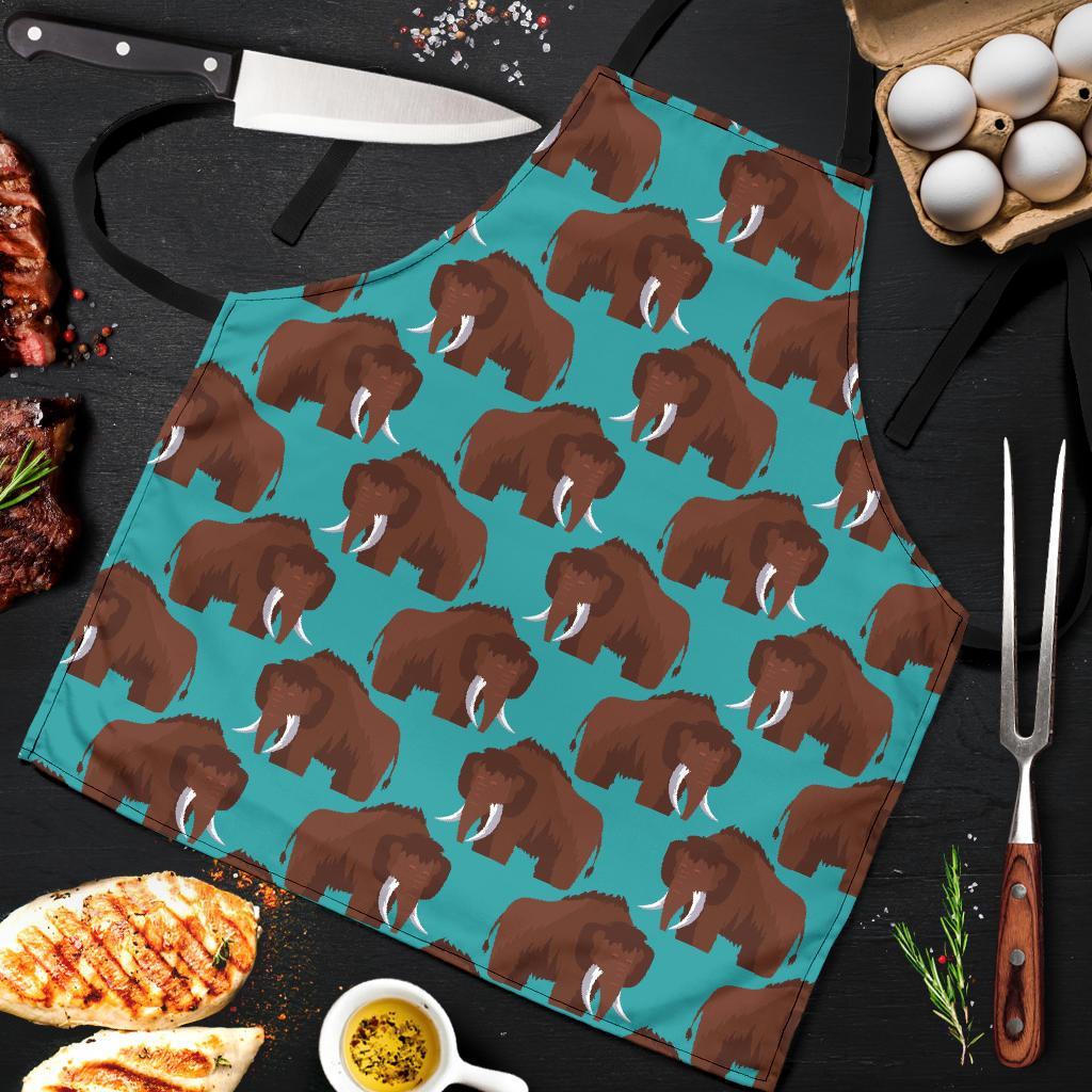 Mammoth Blue Pattern Print Men's Apron-grizzshop