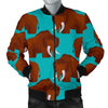 Mammoth Blue Pattern Print Men's Bomber Jacket-grizzshop