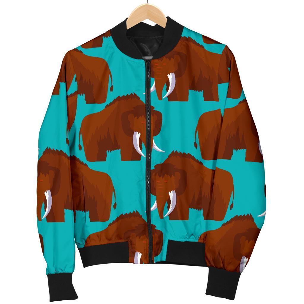 Mammoth Blue Pattern Print Men's Bomber Jacket-grizzshop