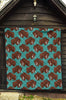 Mammoth Blue Pattern Print Quilt-grizzshop