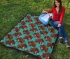 Mammoth Blue Pattern Print Quilt-grizzshop