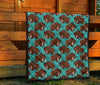 Mammoth Blue Pattern Print Quilt-grizzshop