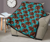 Mammoth Blue Pattern Print Quilt-grizzshop