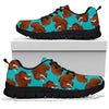 Mammoth Blue Pattern Print Sneaker Shoes For Men Women-grizzshop