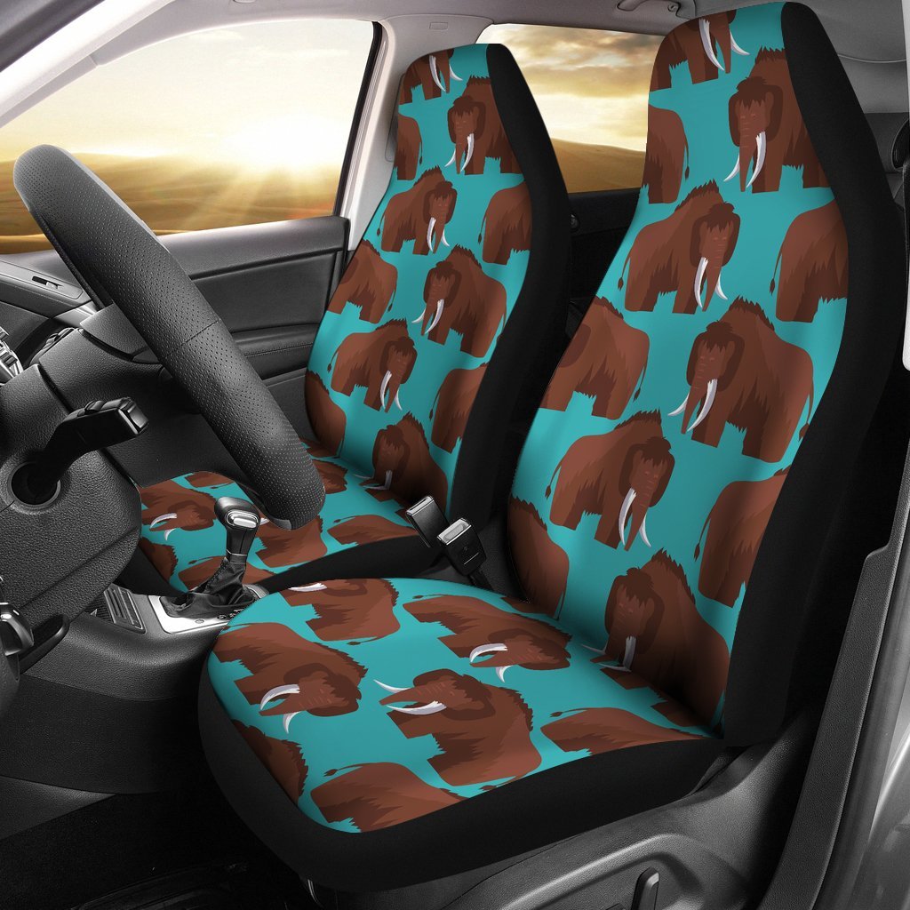 Mammoth Blue Pattern Print Universal Fit Car Seat Covers-grizzshop