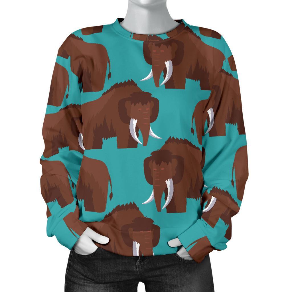 Mammoth Blue Pattern Print Women's Sweatshirt-grizzshop