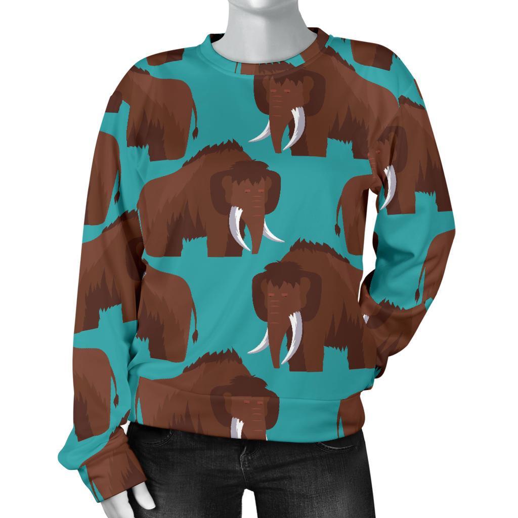 Mammoth Blue Pattern Print Women's Sweatshirt-grizzshop