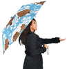 Mammoth Ice Age Pattern Print Automatic Foldable Umbrella-grizzshop