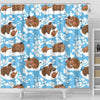 Mammoth Ice Age Pattern Print Bathroom Shower Curtain-grizzshop