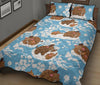 Mammoth Ice Age Pattern Print Bed Set Quilt-grizzshop