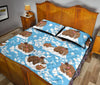 Mammoth Ice Age Pattern Print Bed Set Quilt-grizzshop