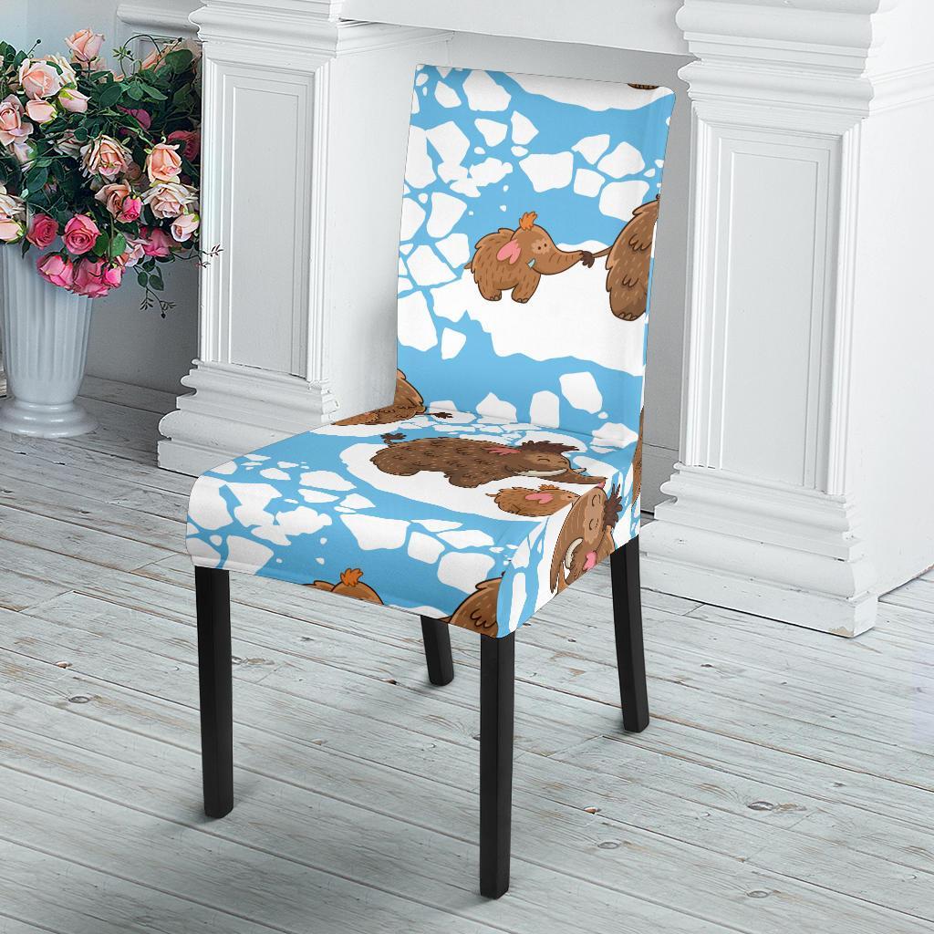 Mammoth Ice Age Pattern Print Chair Cover-grizzshop