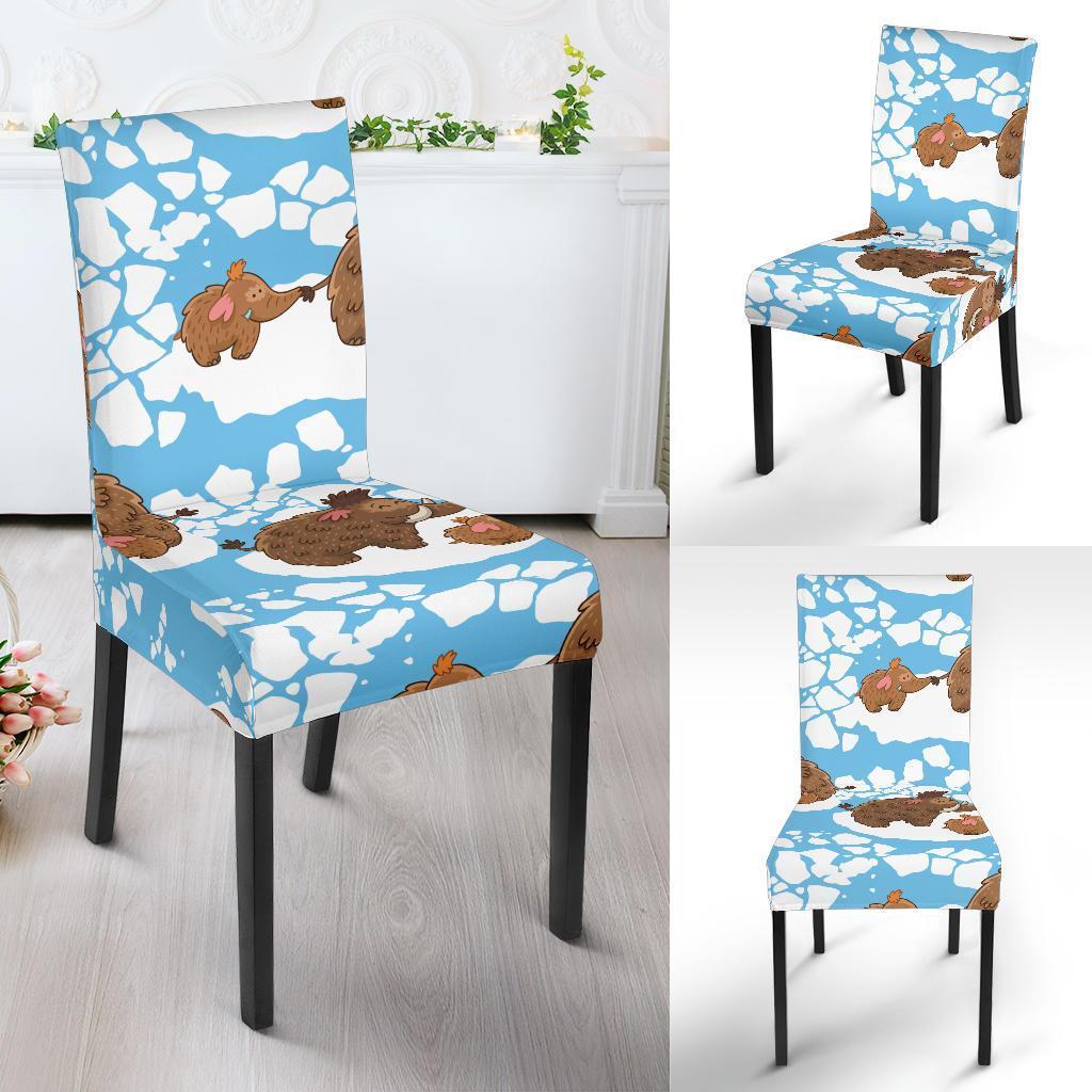 Mammoth Ice Age Pattern Print Chair Cover-grizzshop