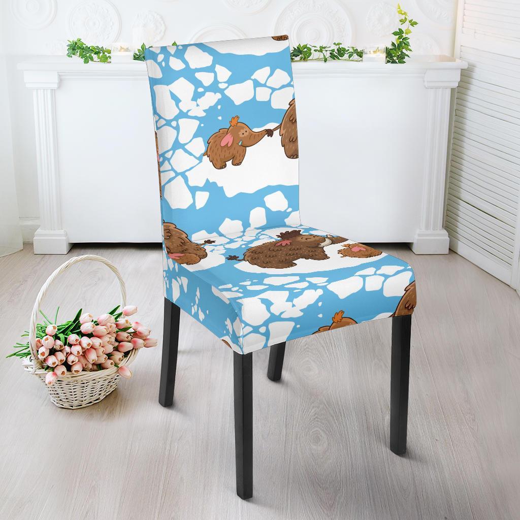 Mammoth Ice Age Pattern Print Chair Cover-grizzshop