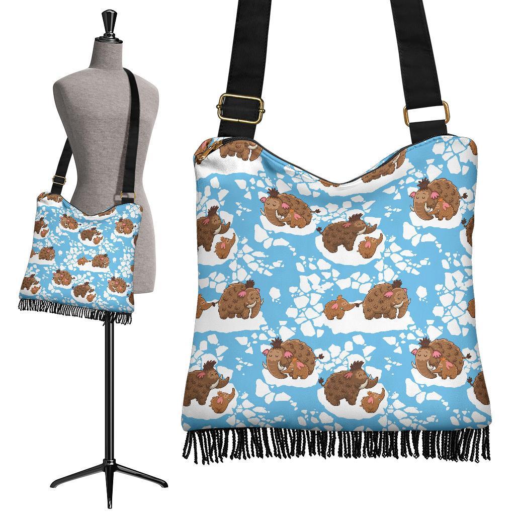 Mammoth Ice Age Pattern Print Crossbody bags-grizzshop