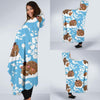 Mammoth Ice Age Pattern Print Hooded Blanket-grizzshop