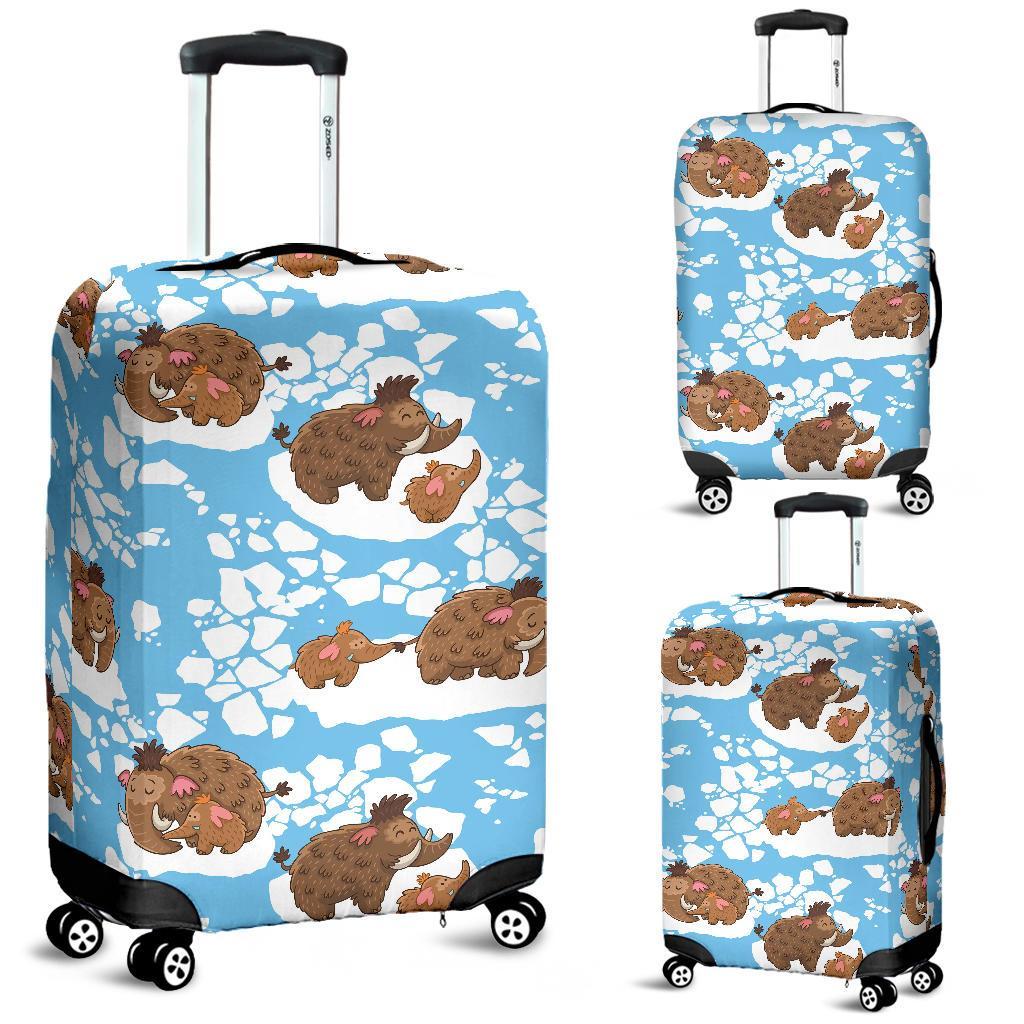 Mammoth Ice Age Pattern Print Luggage Cover Protector-grizzshop