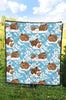 Mammoth Ice Age Pattern Print Quilt-grizzshop