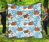 Mammoth Ice Age Pattern Print Quilt-grizzshop