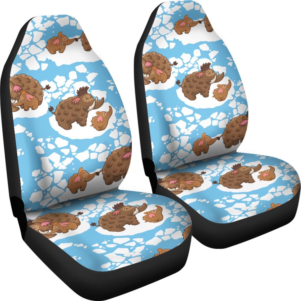 Mammoth Ice Age Pattern Print Universal Fit Car Seat Covers-grizzshop