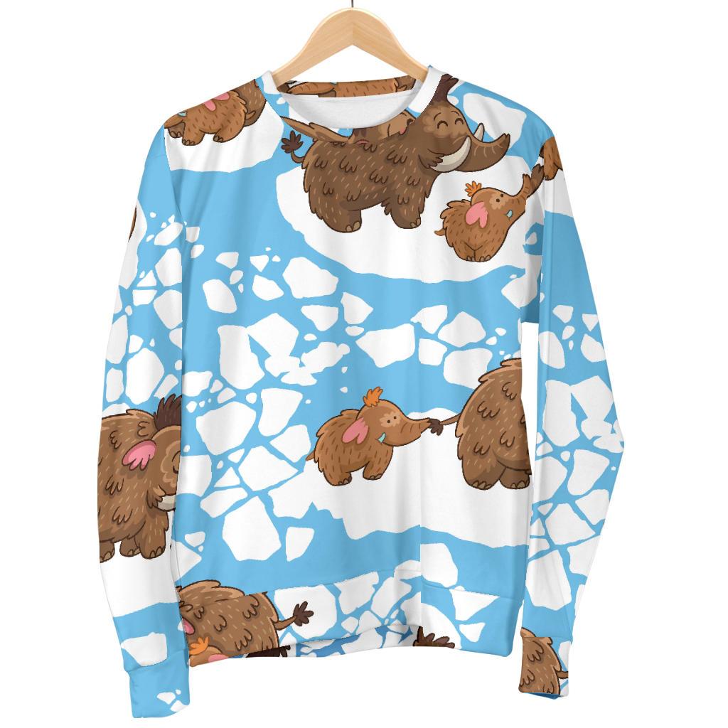 Mammoth Ice Age Pattern Print Women's Sweatshirt-grizzshop