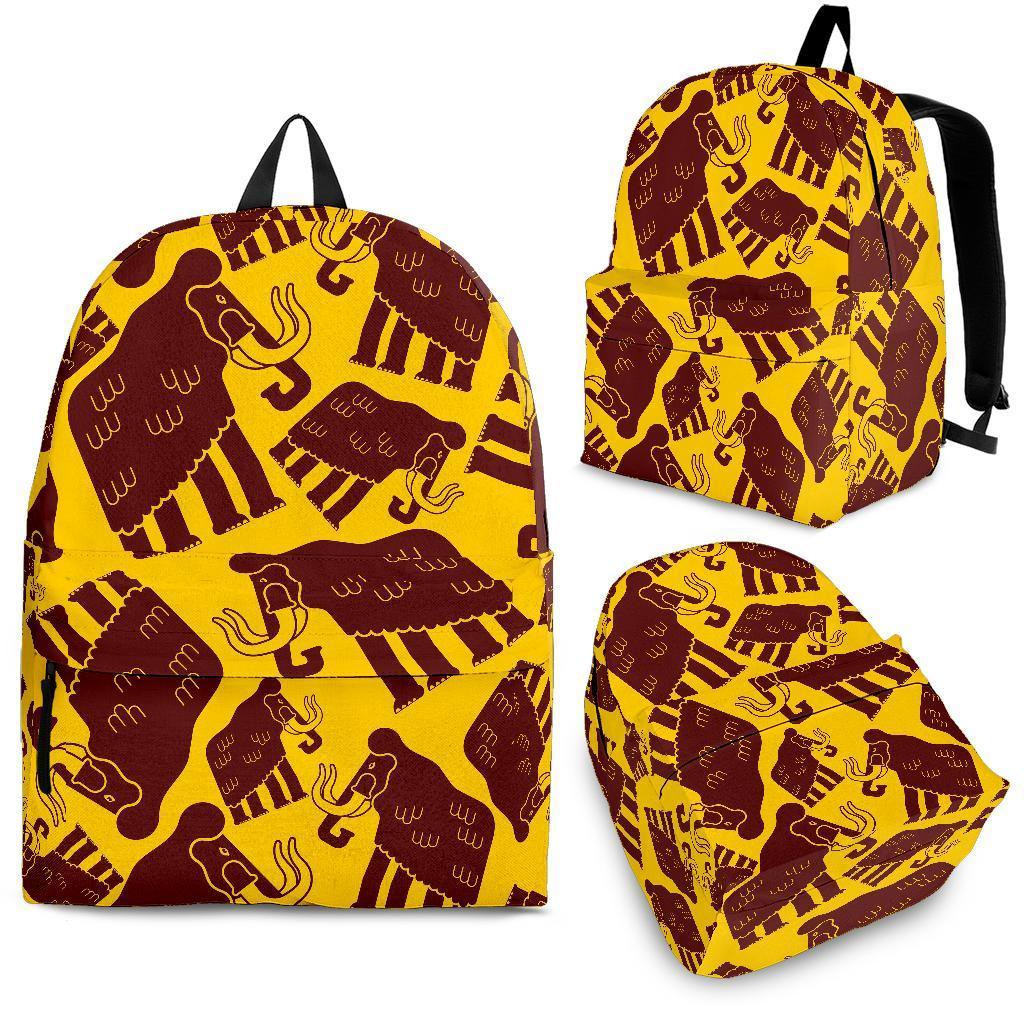 Mammoth Pattern Print Backpack-grizzshop