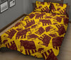 Mammoth Pattern Print Bed Set Quilt-grizzshop