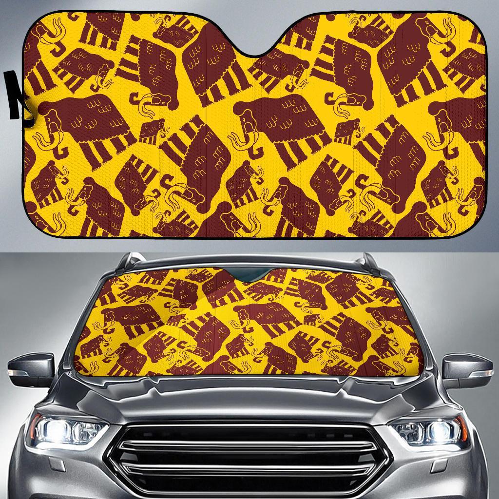 Mammoth Pattern Print Car Sun Shade-grizzshop