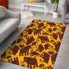 Mammoth Pattern Print Floor Mat-grizzshop
