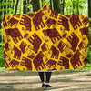 Mammoth Pattern Print Hooded Blanket-grizzshop