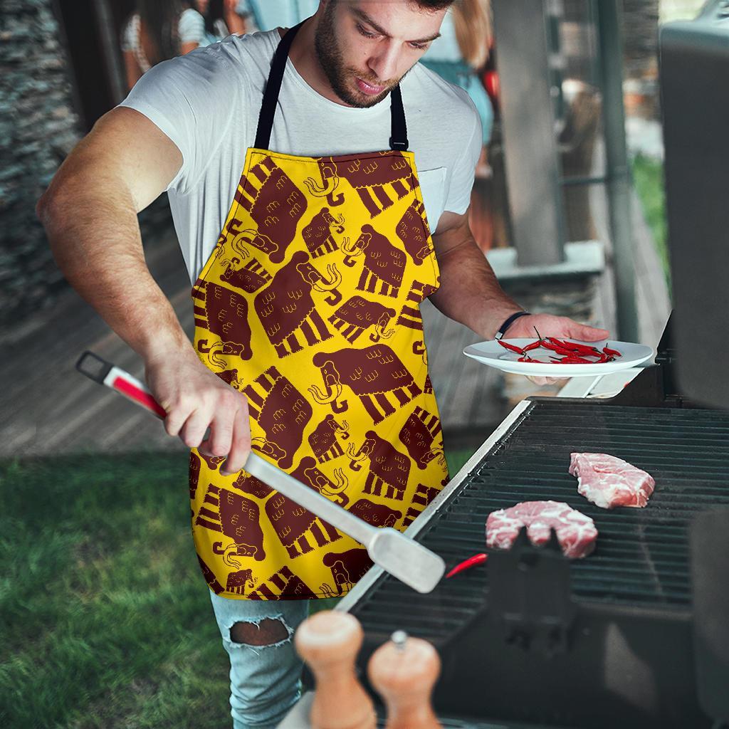 Mammoth Pattern Print Men's Apron-grizzshop