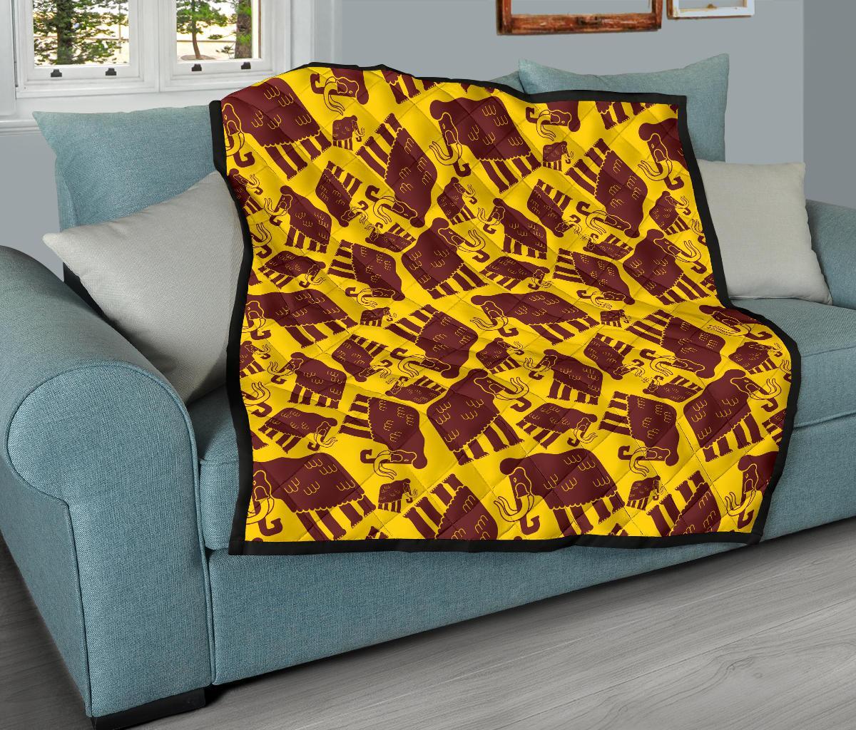 Mammoth Pattern Print Quilt-grizzshop